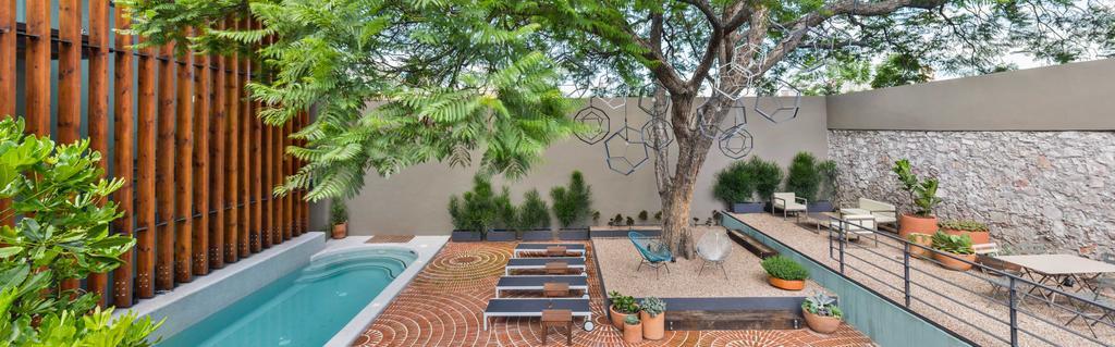 Hotel Criol Querétaro Exteriér fotografie A 3D rendering of a backyard